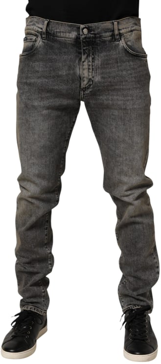 Dolce & Gabbana Dolce & Gabbana Gray Cotton Stretch Slim Fit Men Denim Jeans