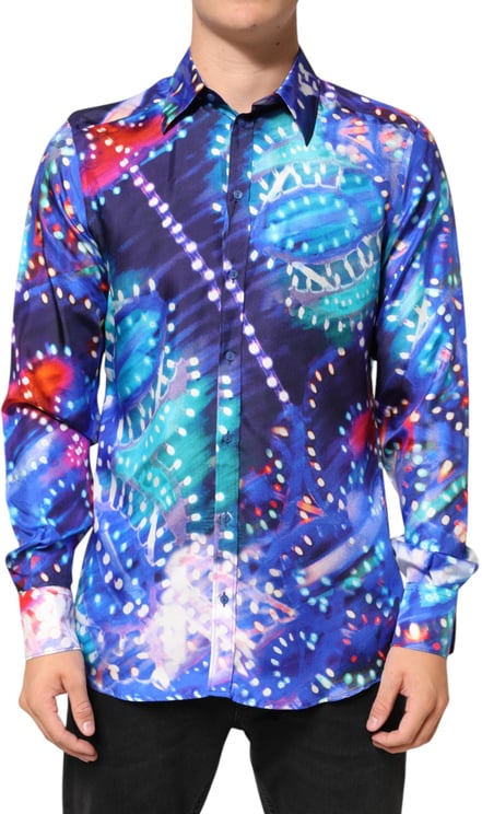 Dolce & Gabbana Dolce & Gabbana Multicolor Luminarie MARTINI Slim Men Shirt