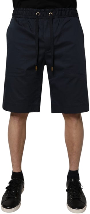 Dolce & Gabbana Dolce & Gabbana Navy Blue Cotton Stretch Men Bermuda Shorts