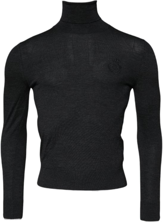 Dolce & Gabbana Dolce & Gabbana Black Wool Turtle Neck Men Pullover Sweater