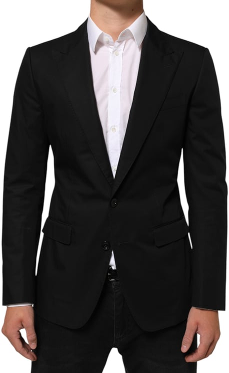 Dolce & Gabbana Dolce & Gabbana Black Wool 2 Buttons Suit Men Jacket Blazer
