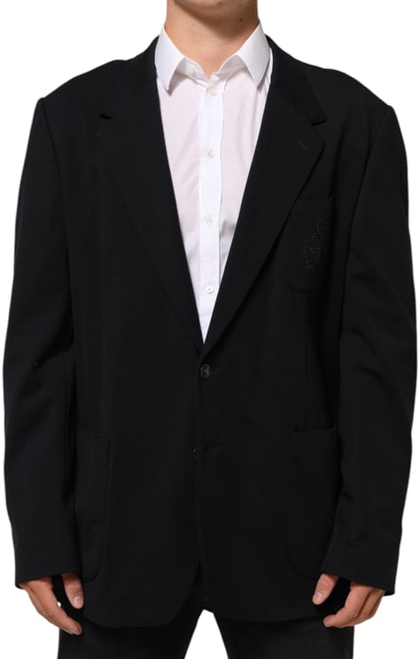 Dolce & Gabbana Dolce & Gabbana Black Viscose 2 Buttons Suit Jacket Blazer