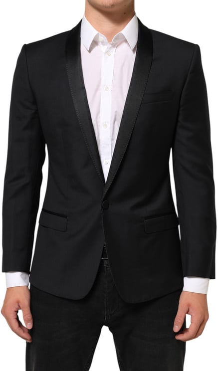 Dolce & Gabbana Dolce & Gabbana Black GOLD 1 Button Suit Jacket Men Blazer