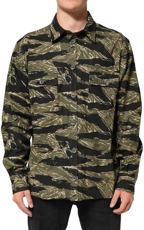 Dolce & Gabbana Dolce & Gabbana Multicolor Camouflage Cotton Casual Shirt