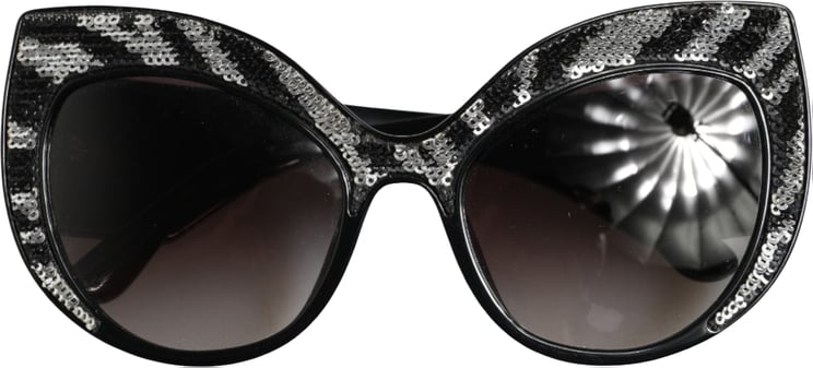 Dolce & Gabbana Dolce & Gabbana Black Silver Sequin Butterfly Polarized Sunglasses