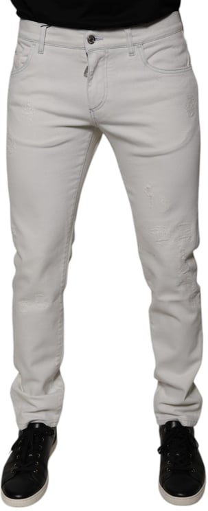 Dolce & Gabbana Dolce & Gabbana White Cotton Stretch Skinny Men Denim Jeans