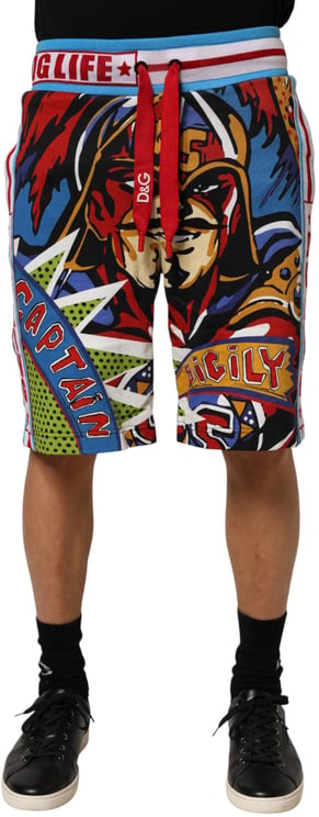 Dolce & Gabbana Dolce & Gabbana Multicolor Captain Sicily Men Bermuda Shorts