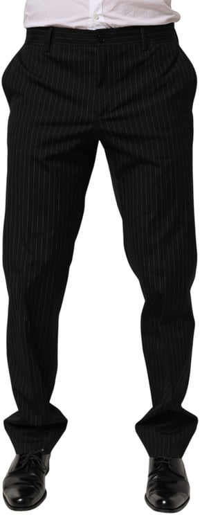 Dolce & Gabbana Dolce & Gabbana Black Striped Dress Formal Men Trouser Pants