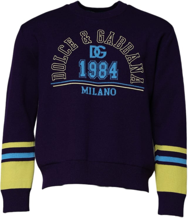 Dolce & Gabbana Dolce & Gabbana Blue 1984 Milano CrewNeck Sweatshirt Sweater