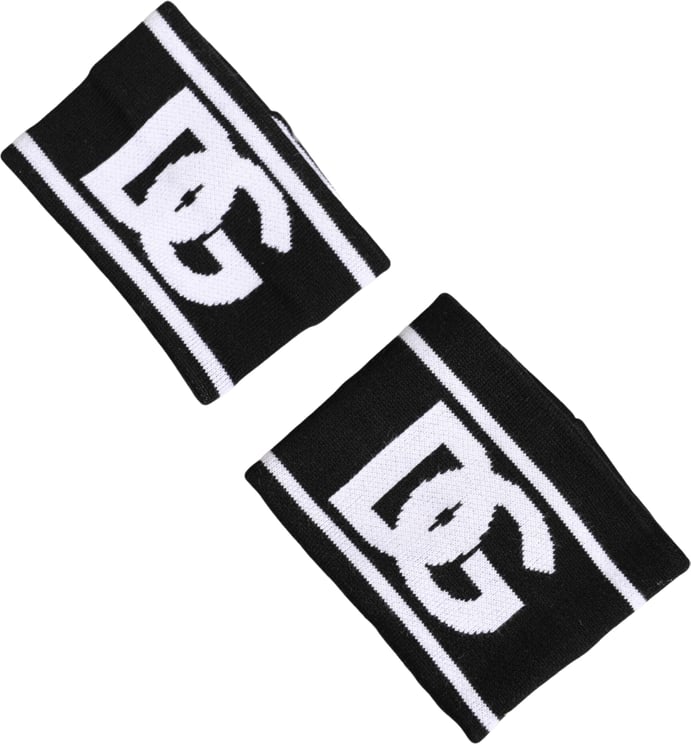Dolce & Gabbana Dolce & Gabbana Black White DG Logo Cotton 1 Pair One Wristband