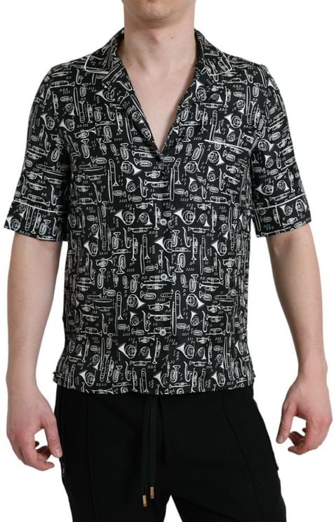 Dolce & Gabbana Dolce & Gabbana Black Silk Shortsleeve Shirt