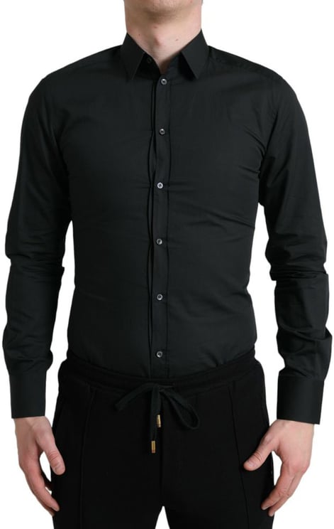 Dolce & Gabbana Dolce & Gabbana Black Cotton Dress Shirt