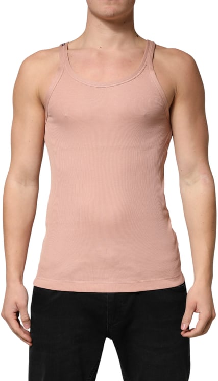 Dolce & Gabbana Dolce & Gabbana Pink Sleeveless Round Neck Tank Top  T-shirt