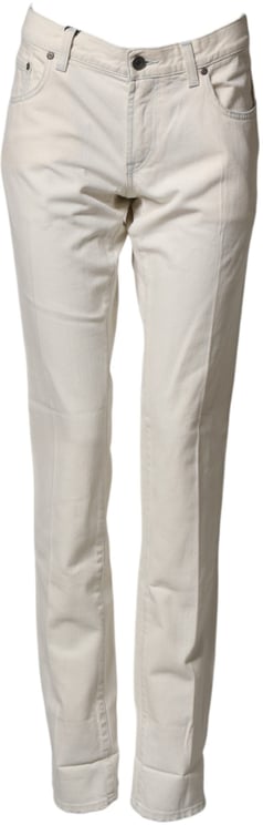Dolce & Gabbana Dolce & Gabbana White Cotton Skinny Denim Trouser Men Jeans