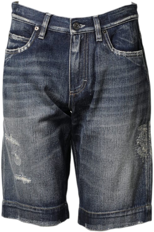 Dolce & Gabbana Dolce & Gabbana Blue Cotton Distressed Denim Bermuda Shorts