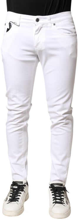 Dolce & Gabbana Dolce & Gabbana White Cotton Stretch Skinny Denim Men Jeans