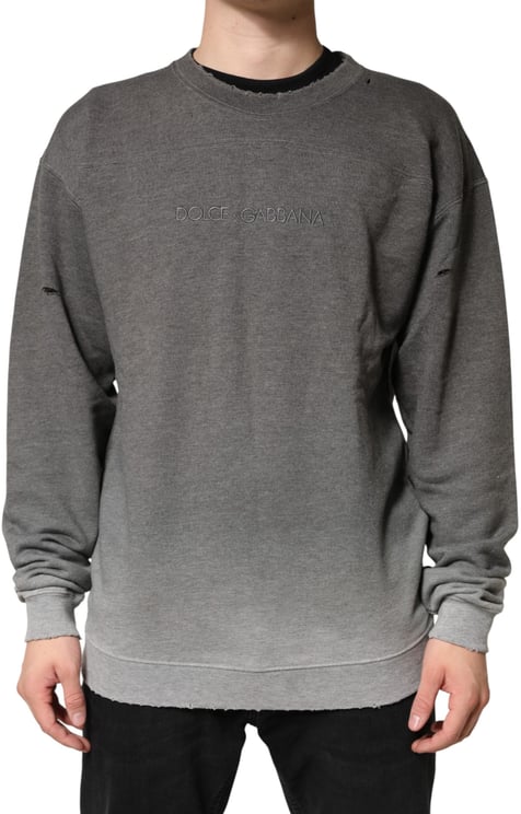 Dolce & Gabbana Dolce & Gabbana Gray Cotton Crew Neck Men Sweatshirt Sweater