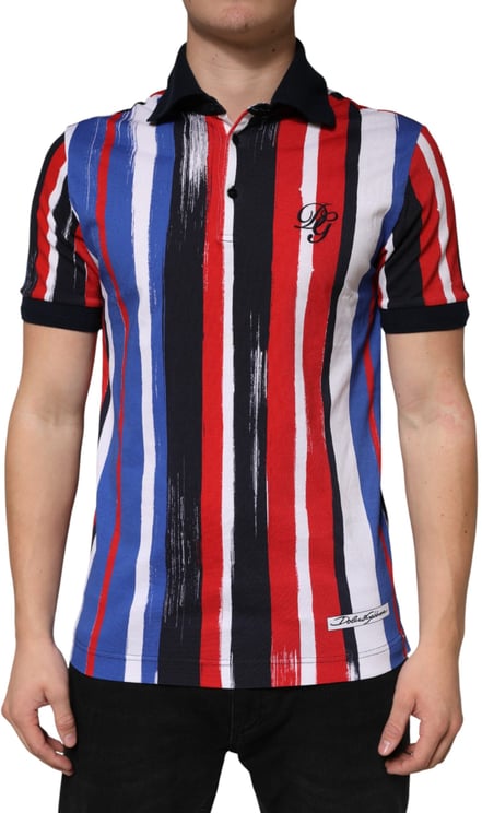 Dolce & Gabbana Dolce & Gabbana Multicolor Stripes Cotton Men Polo T-shirt