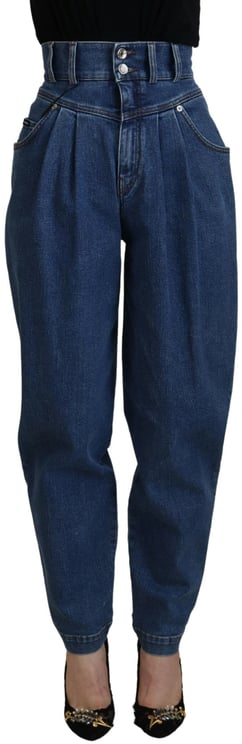 Dolce & Gabbana Dolce & Gabbana Blue Cotton High-Waisted Jean