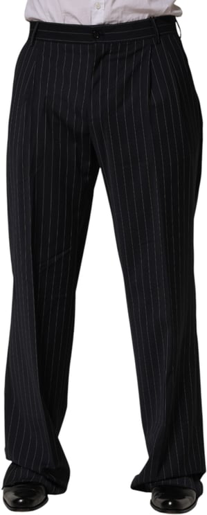 Dolce & Gabbana Dolce & Gabbana Black Stripe Straight Men Dress Trouser Pants