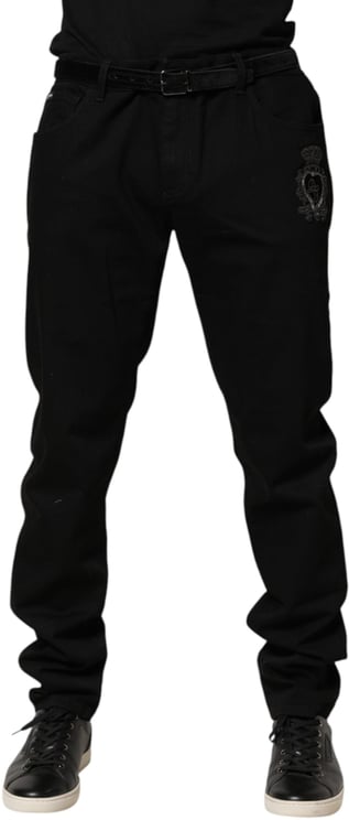 Dolce & Gabbana Dolce & Gabbana Black Sacred Heart Skinny Men Denim Jeans