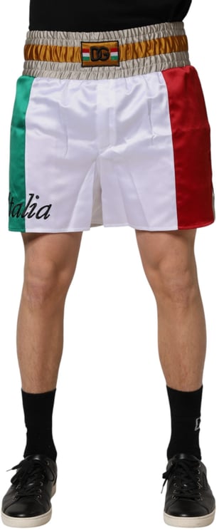Dolce & Gabbana Dolce & Gabbana Multicolor Italia Polyester Bermuda Shorts