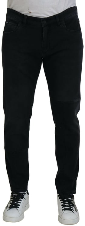 Dolce & Gabbana Dolce & Gabbana Black Angel Embroidery Skinny Denim Jeans