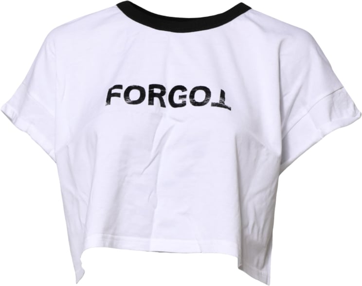 Dolce & Gabbana Dolce & Gabbana White Cotton Crew Neck Cropped Top T-shirt