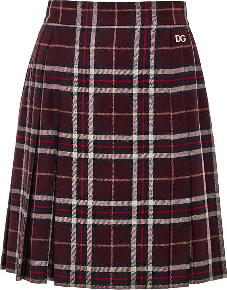 Dolce & Gabbana Dolce & Gabbana Bordeaux Wool Mini Skirt