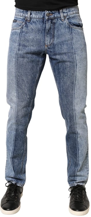 Dolce & Gabbana Dolce & Gabbana Two Tone Blue Cotton Regular Men Denim Jeans