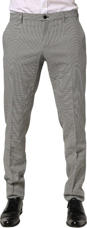 Dolce & Gabbana Dolce & Gabbana Gray Cotton Skinny Dress Formal Trouser Pants