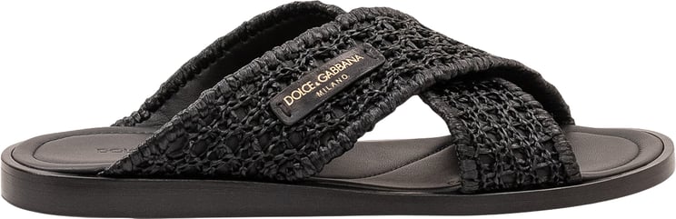 Dolce & Gabbana Sandali Flat con Fasce Intrecciate