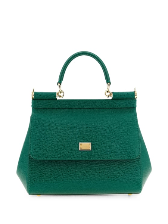 Dolce & Gabbana Calf Leather Trapezoidal Leopard Print Handbag