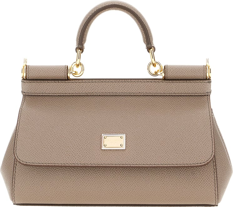 Dolce & Gabbana Dolce&gabbana Dove grey leather small Sicily handbag