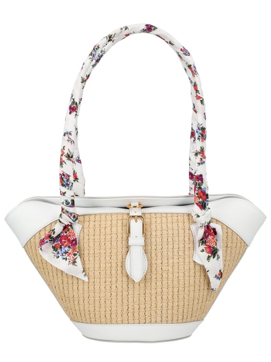 Dolce & Gabbana Capri Viscose-Blend Floral Woven Handbag