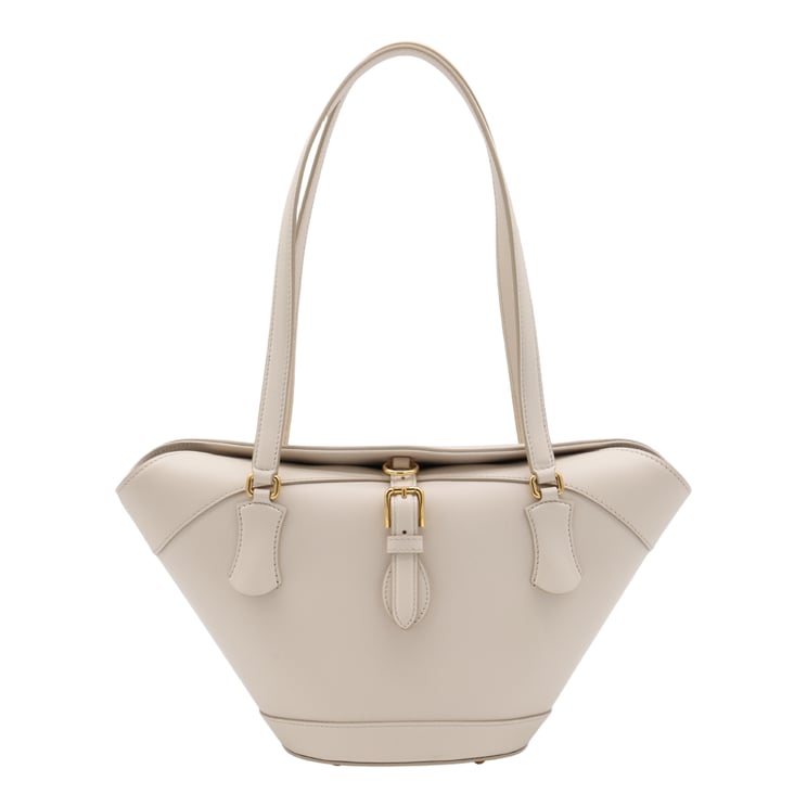Dolce & Gabbana Trapezoidal Handbag with Gold-tone Buckle