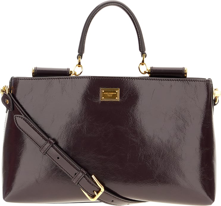 Dolce & Gabbana Dolce&gabbana Aubergine leather Vittoria handbag