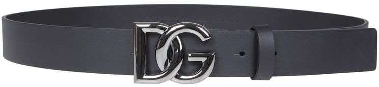 Dolce & Gabbana Dolce & gabbana calfskin belt with metal dg logo