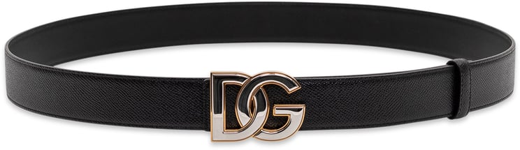 Dolce & Gabbana Cintura Nera con Fibbia Logata
