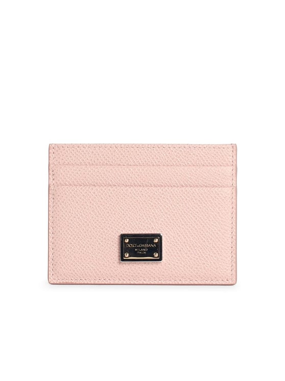 Dolce & Gabbana 'Dauphine' Pink Calf Leather Card Holder
