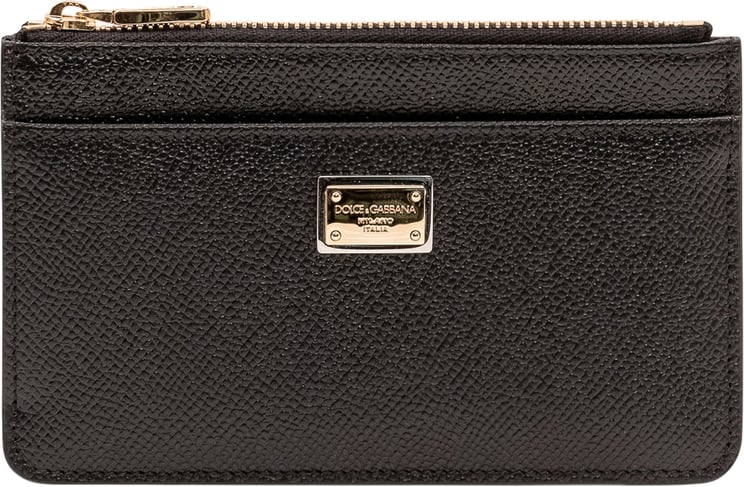 Dolce & Gabbana Portacarte con Placca Frontale e Zip