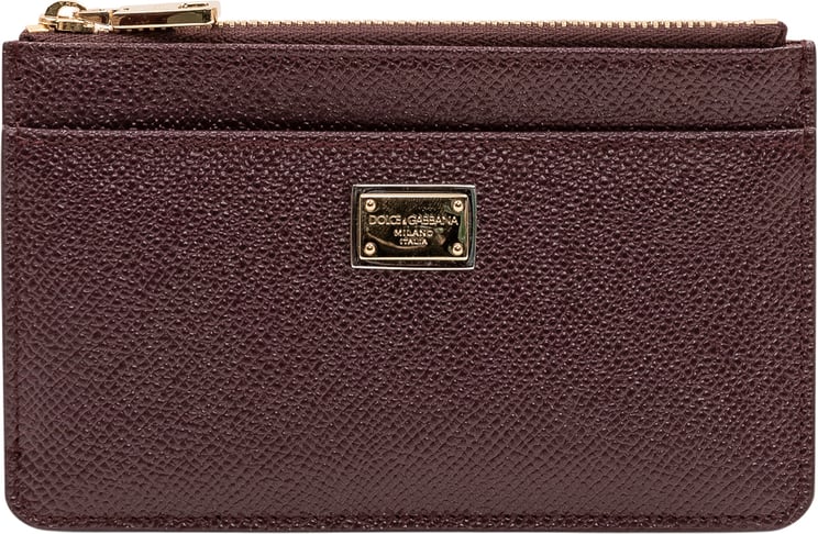 Dolce & Gabbana Portacarte con Placca Frontale e Zip