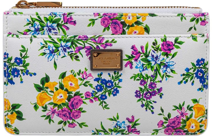 Dolce & Gabbana Dolce & gabbana floral print dauphine leather card holder
