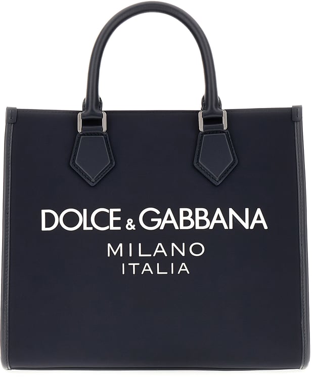 Dolce & Gabbana Dolce&gabbana Navy blue nylon small shopping bag