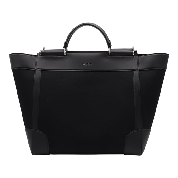 Dolce & Gabbana Structured Tote Bag With Leather Accents And Minimalist Design