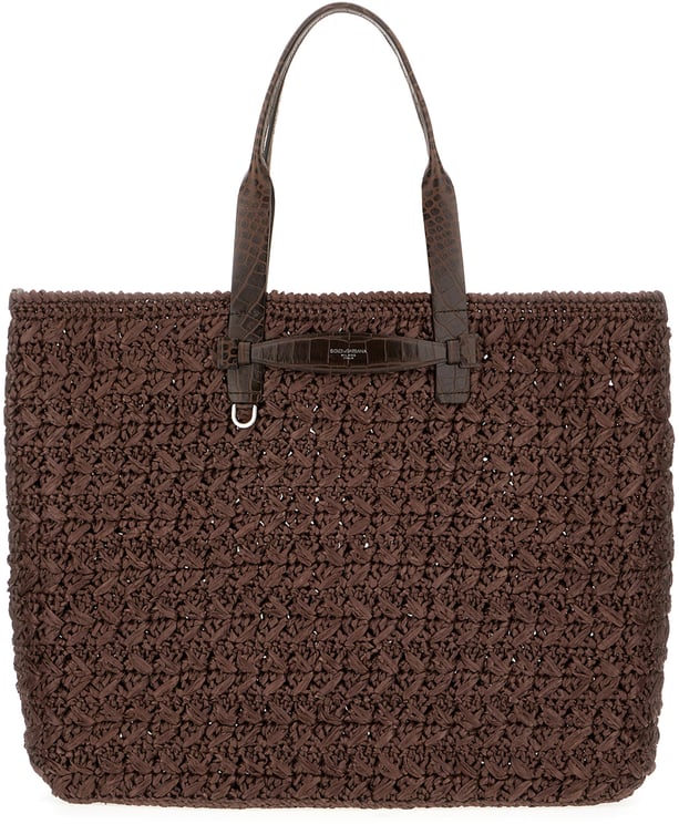 Dolce & Gabbana Dolce&gabbana Brown raffia shopping bag