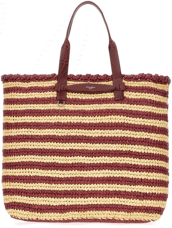 Dolce & Gabbana Dolce&gabbana Multicolor raffia shopping bag