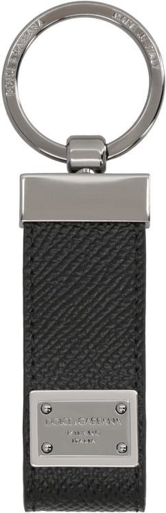 Dolce & Gabbana Leather keyring with logo