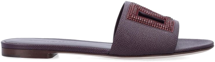 Dolce & Gabbana Flat Dg Slide Viola