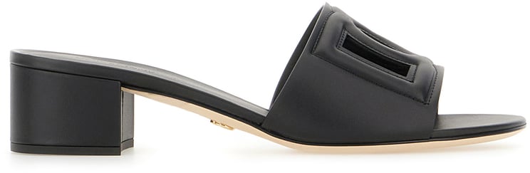 Dolce & Gabbana Dolce&gabbana Black leather slippers